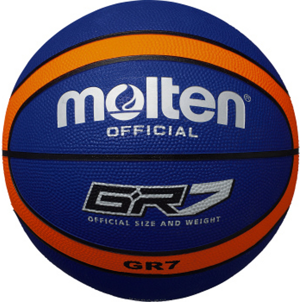 モルテン(MOLTEN) GR7 ゴムバスケットボール 7号球 ブルー×オレンジ 15